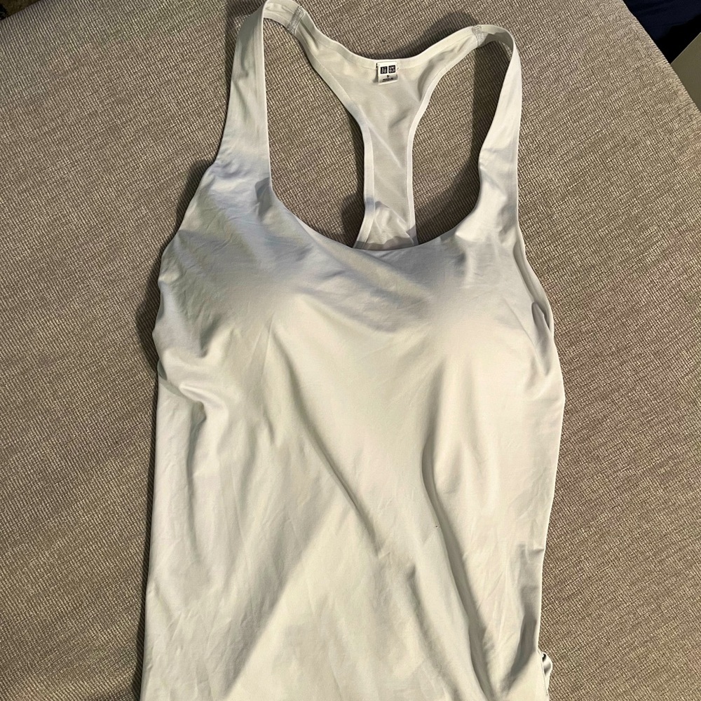 Racerback tank top with built in bra
